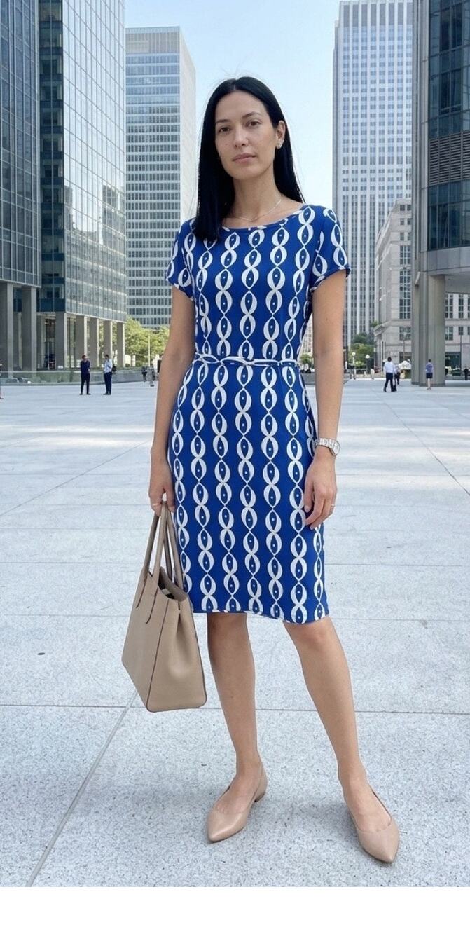 Leota Evil Eye Print Tie Waist Knee Length Dress Handmade NYC NWT Small